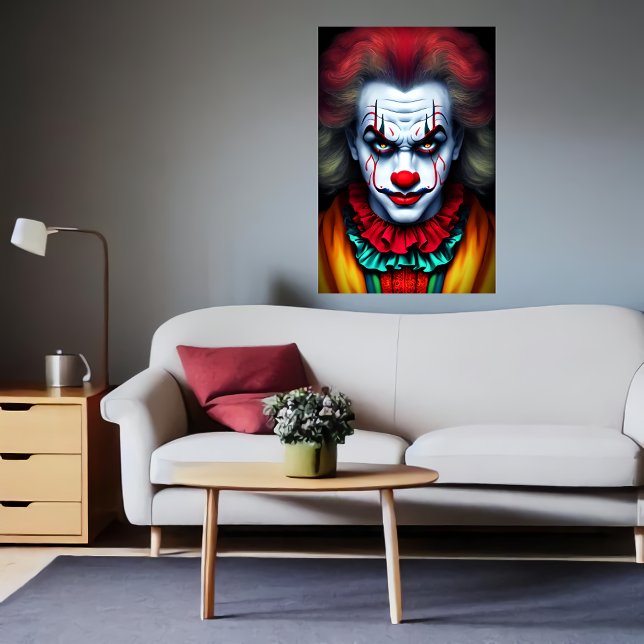 Scary male Clown | AI Art Poster (Creator Uploaded)
