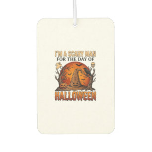 Scary Man Halloween Witch Hat Blood Moon Pumpkin_1 Air Freshener