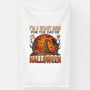 Scary Man Halloween Witch Hat Blood Moon Pumpkin_1 Banner