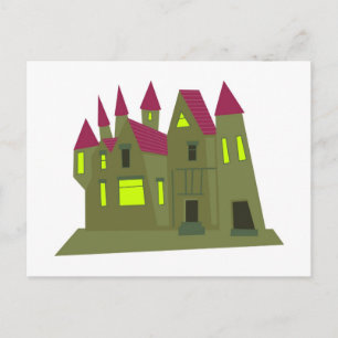 Scary Mansion Postcard