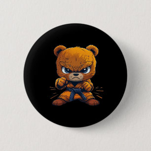 Scary Martial Arts Fighter Karate Boxer Comt Kung 2 Inch Round Button