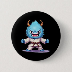 Scary Martial Arts Fighter Karate Boxer Comt Kung 2 Inch Round Button