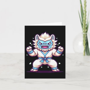 Scary Martial Arts Fighter Karate Boxer Comt Kung Card