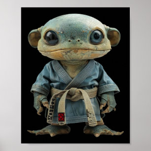 Scary Martial Arts Fighter Karate Boxer Comt Kung  Poster