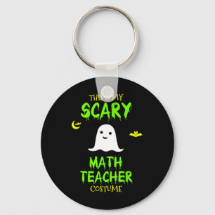 Scary Math Teacher Costume Halloween Lazy Easy Chr Keychain