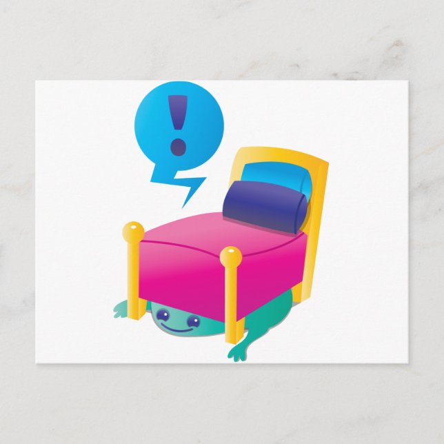 SCARY monster lurking under the BED Postcard (Front)