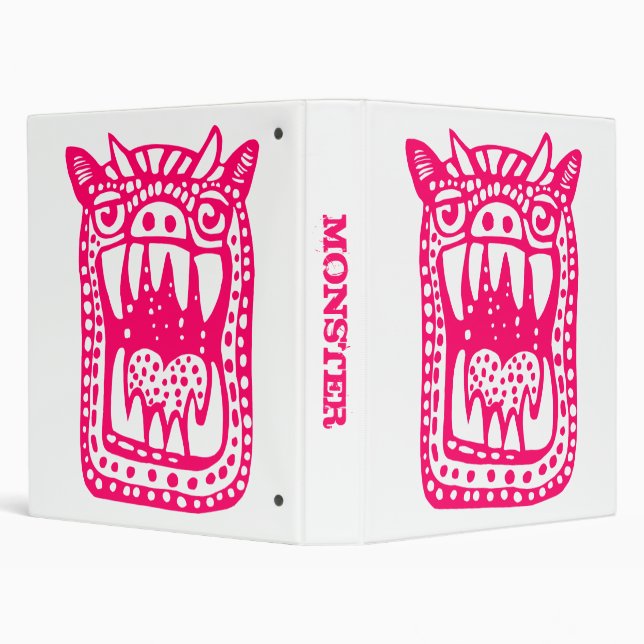 Scary Monster - Neon Red Binder (Background)