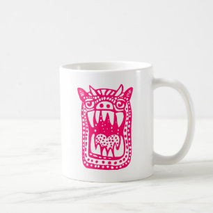 Scary Monster - Neon Red Coffee Mug