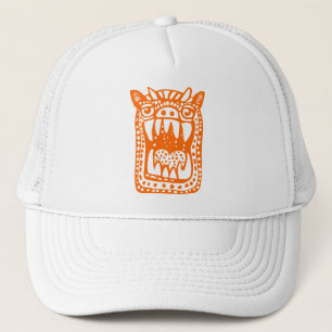 Scary Monster - Orange Trucker Hat