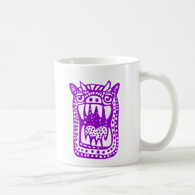 Scary Monster - Purple Coffee Mug (Right)
