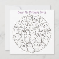 *~* Scary Monsters Customizable COLOR ME Birthday