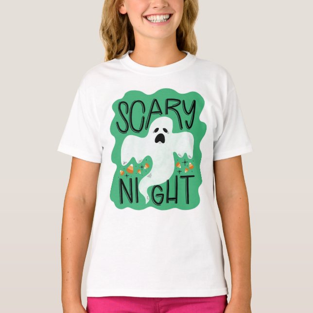 Scary Night Ghost T-Shirt (Front)
