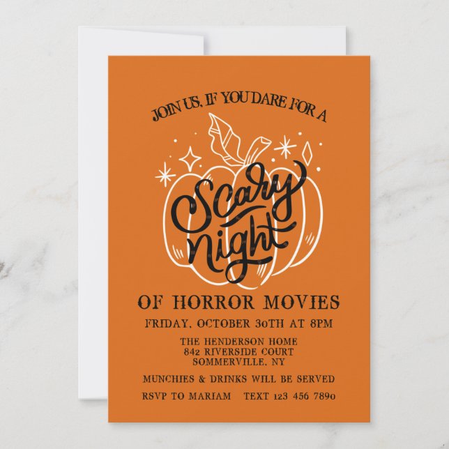 Scary Night Halloween Invitation (Front)