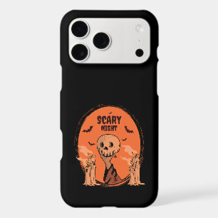 Scary Night Halloween Skull & Bat Design