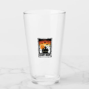 Scary Night Haunted House Vintage Halloween Shirt_ Glass
