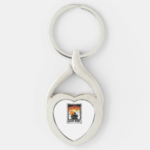 Scary Night Haunted House Vintage Halloween Shirt_ Keychain