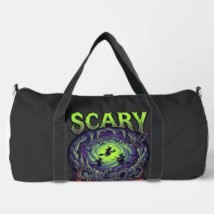 Scary Night Witches Bat Cave Neon Vortex Skeletons Duffle Bag