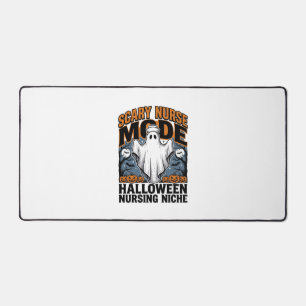 Scary Nurse Costume Halloween Ghost Nursing Shirt_ Desk Mat