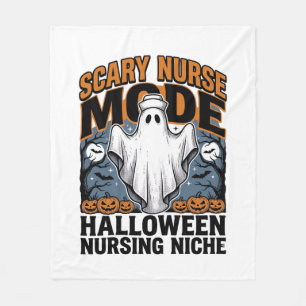 Scary Nurse Costume Halloween Ghost Nursing Shirt_ Fleece Blanket