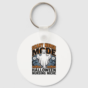 Scary Nurse Costume Halloween Ghost Nursing Shirt_ Keychain