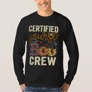 Scary Nurse Halloween Ghost Spider Certified Nurse T-Shirt