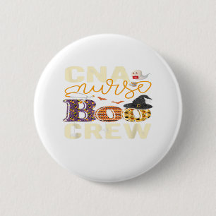 Scary Nurse Halloween Ghost Spider Nurse Boo Crew 2 Inch Round Button