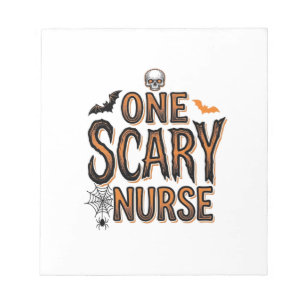 Scary Nurse Halloween Vintage Engraving Shirt Desi Notepad