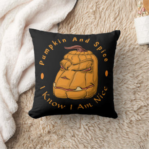  Scary Orange Halloween Pumpkin Spooky Fun Throw Pillow