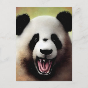 Scary Panda Bear Postcard