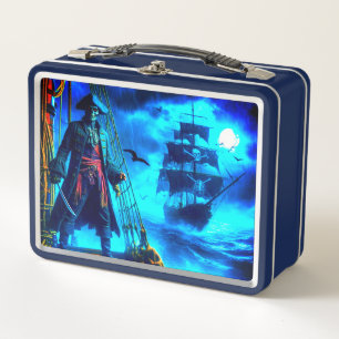 Scary Pirate Metal Lunch Box