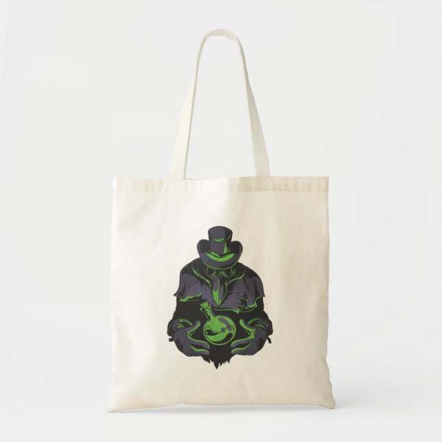 Scary Plague Doctor Halloween Gift Gothic Design Tote Bag (Front)