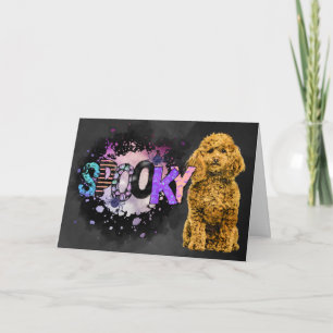 Scary Poodle Spooky Halloween  Card
