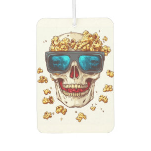 Scary Popcorn Skull � Funny Horror Movie Skeleton Air Freshener