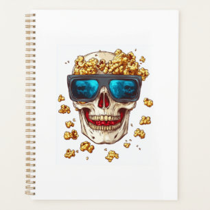 Scary Popcorn Skull � Funny Horror Movie Skeleton Planner