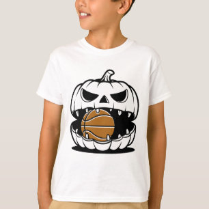Scary Pumpkin Basketball Face Shirts