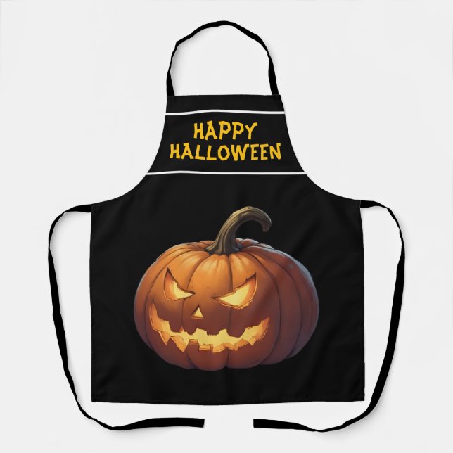 Scary Pumpkin Face Apron (Front)