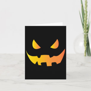 Scary Pumpkin Face For Halloween  Card