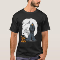 Scary Pumpkin Face Jack O' Lantern Grim Reaper Hal
