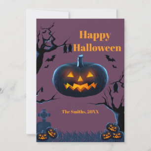 Scary Pumpkin halloween cards