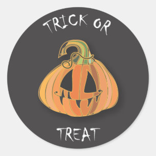 Scary Pumpkin Halloween Sticker