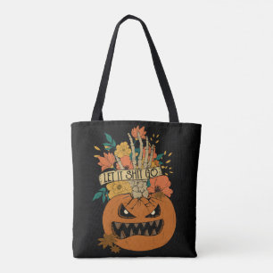 Scary Pumpkin Halloween Tote Bag
