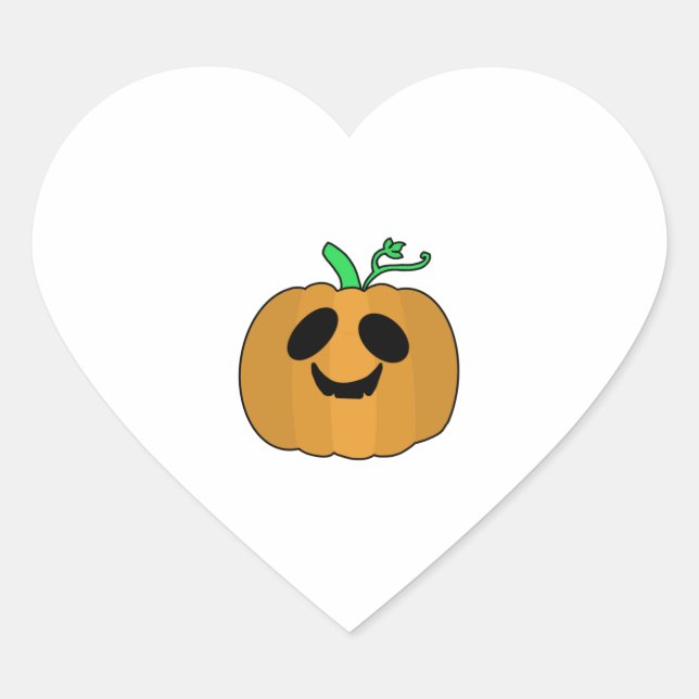 Scary Pumpkin Halloween V2   Heart Sticker (Front)