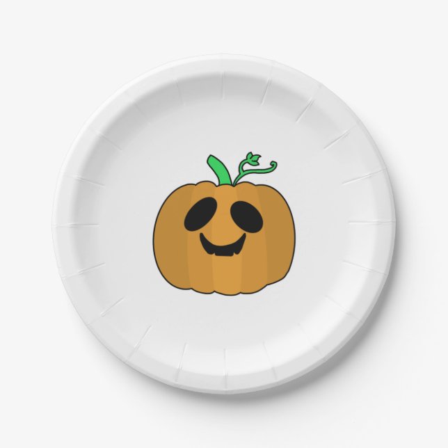 Scary Pumpkin Halloween V2   Paper Plate (Front)