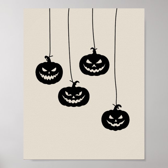 Scary Pumpkin hanging Poster (Front)