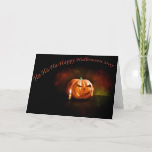 Scary Pumpkin Happy Halloween Day Card