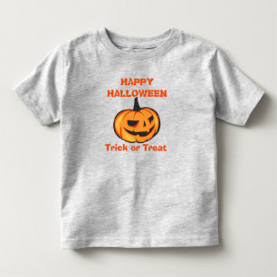 Scary Pumpkin Happy Halloween Toddler T-shirt