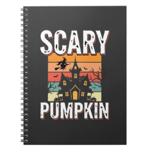 Scary Pumpkin Haunted House Halloween Design_1 Notebook