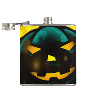 Scary Pumpkin Hip Flask