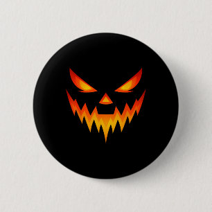 Scary Pumpkin Jack O Lantern Face Halloween Costum 2 Inch Round Button