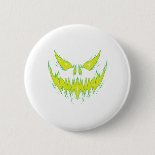 Scary Pumpkin Jack O Lantern Face Halloween Men Bo 2 Inch Round Button